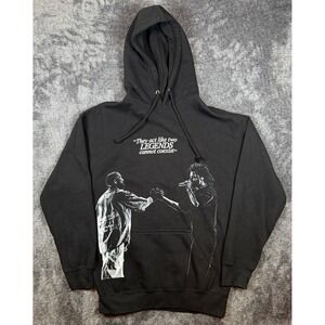 J Cole and Drake Tour Graphic Hoodie Heavy Duty Pullover, Size M, Black White